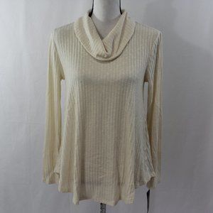 Style & Co Warm Ivory Cowl Neck Top NWT
